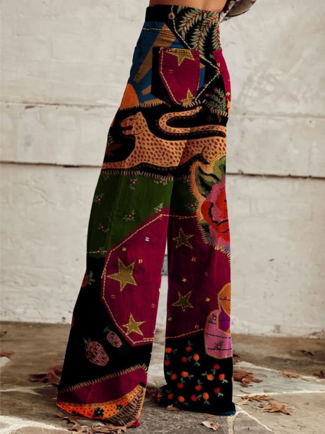 HERMINE VINTAGE WIDE-CUT TROUSERS