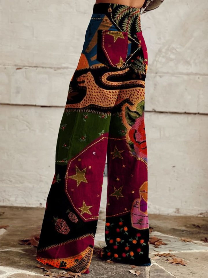 HERMINE VINTAGE WIDE-CUT TROUSERS