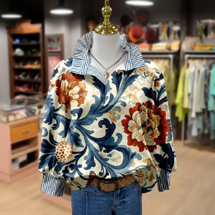 Serenity™ - Classic Vintage Floral Blouse