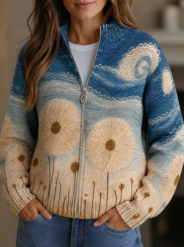 Yolanda | Women's quilted cardigan with zipper