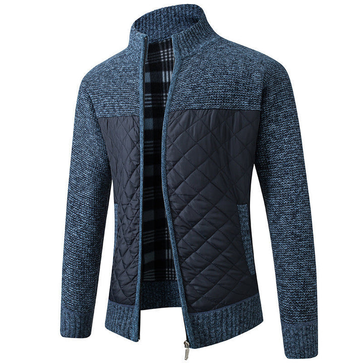Mason | Men's cardigan with stand-up collar and pockets