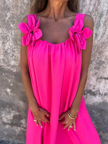 Stacey™ - Floral Dress with U-Neckline