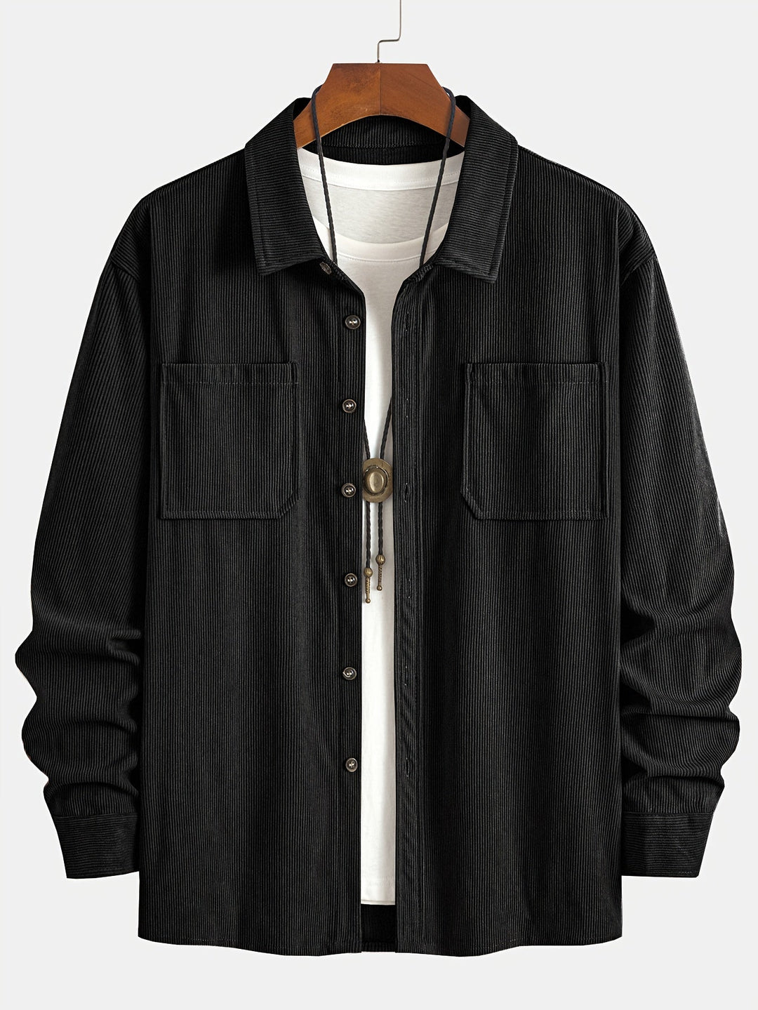 Bryce | Herren Langarm-Overshirt mit Taschen und Knöpfen
