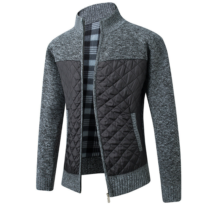 Mason | Men's cardigan with stand-up collar and pockets