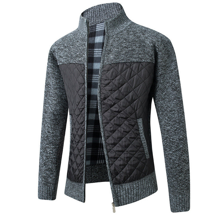 Mason | Men's cardigan with stand-up collar and pockets