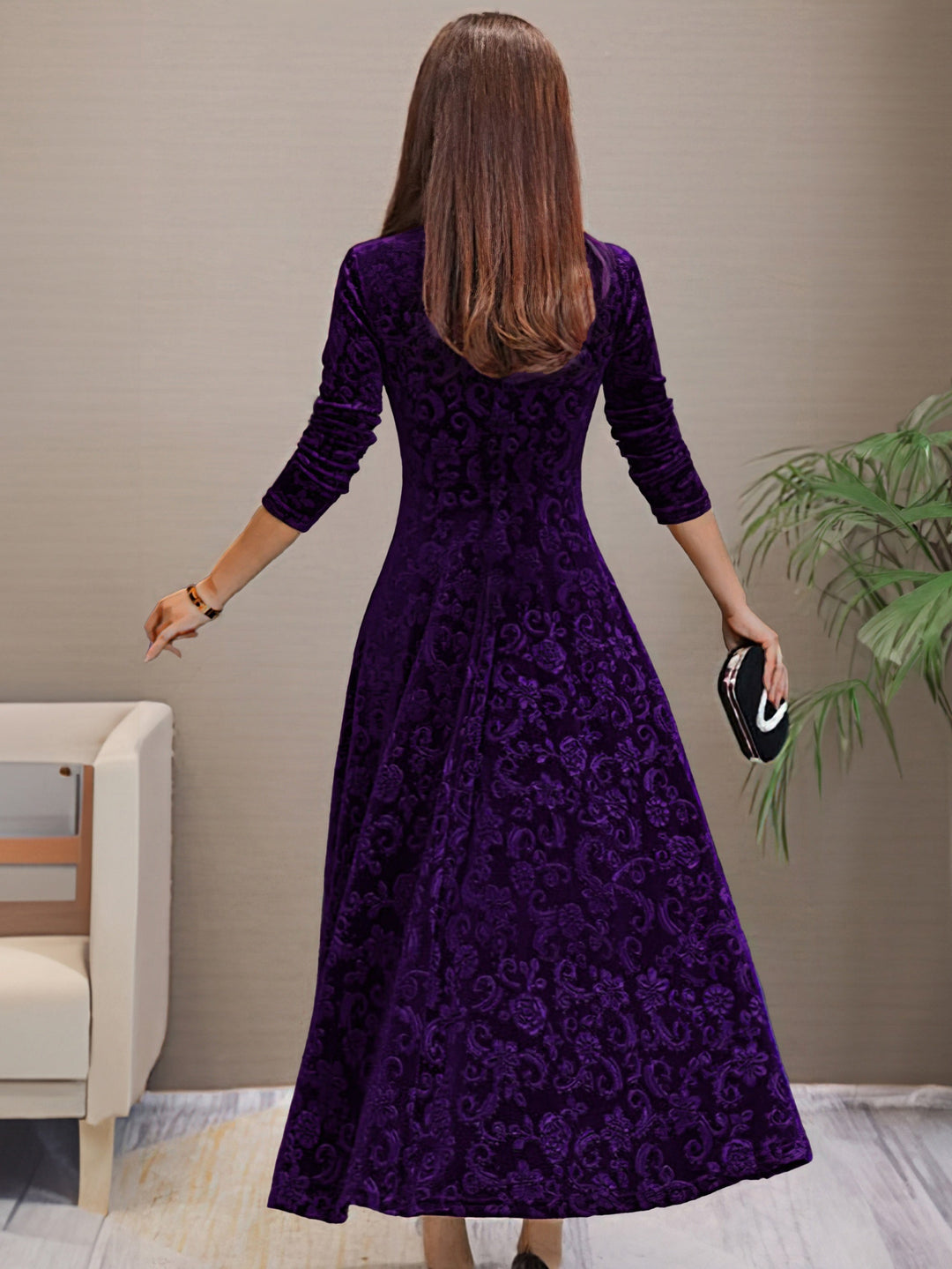 Nancy | Luxurious Velvet Holiday Dress