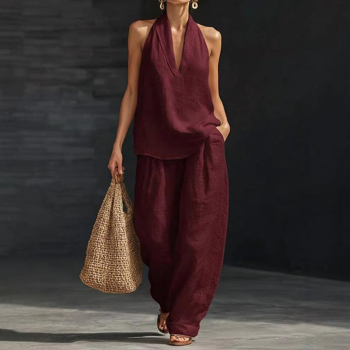 Ainhoa | Casual Tank Top and Wide Leg Trouser Set