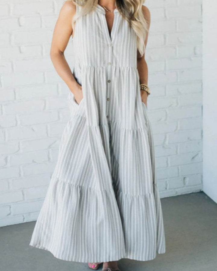 Carlin™ - Striped Sleeveless Dress