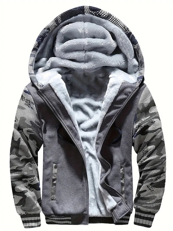 Noah - Warm Men's Fleece Jacket With Hood