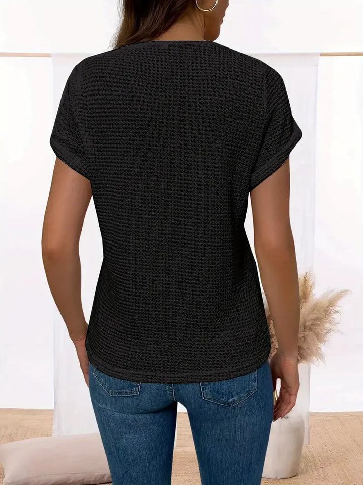 Megan™ - Chic Lace Round Neck Shirt