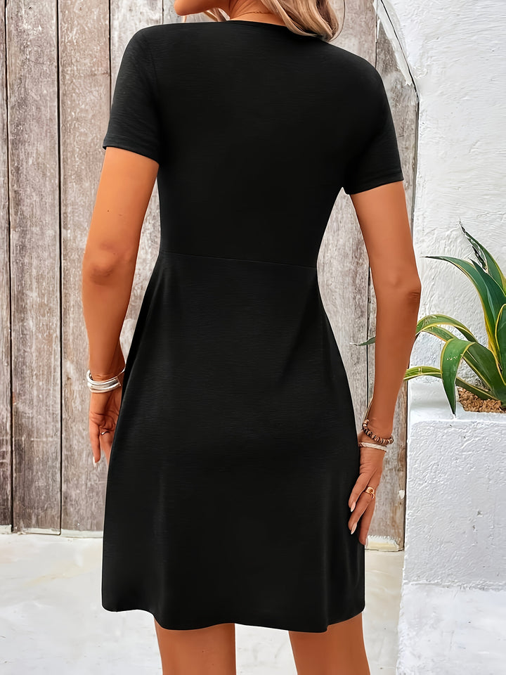 Feliz™ - Chic Dress with Twisted V-Neck