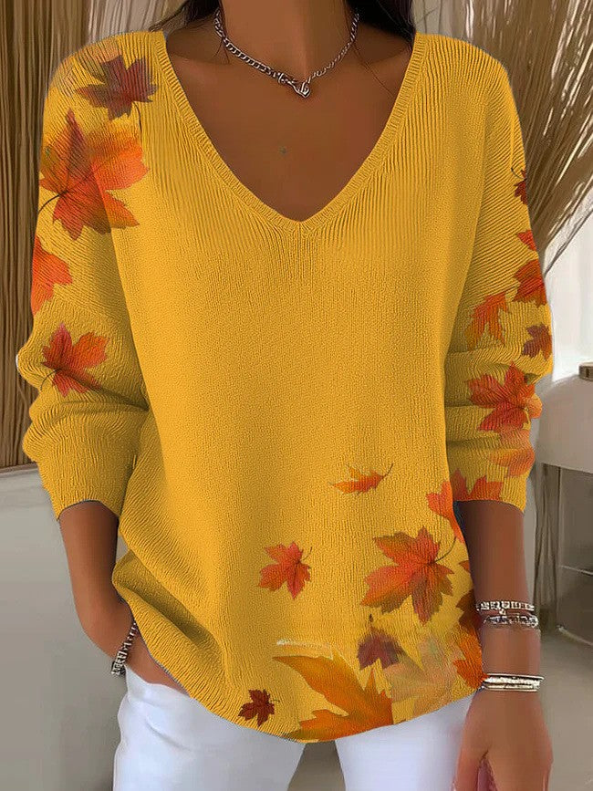 Beatrice – Knitted V-Neck Sweater