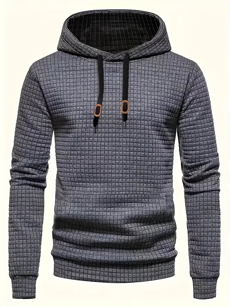 Emanuele - Men's Waffle Casual Hoodies