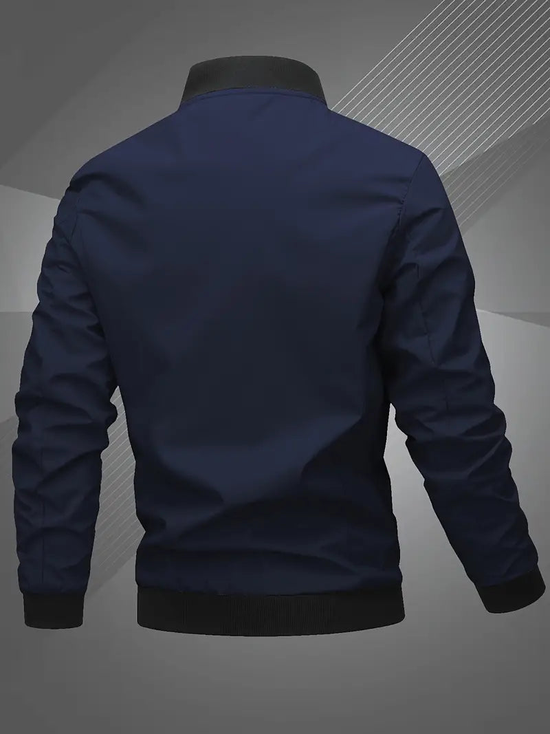 Finn - Casual Bomber Jacket With Embroidered Letter For Men