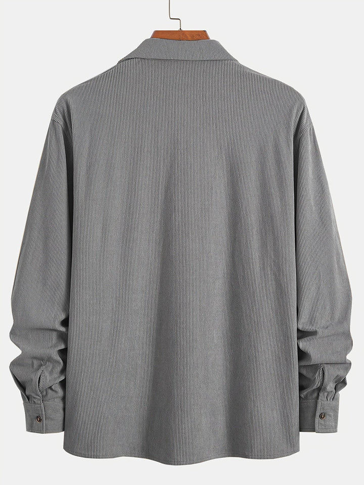 Bryce | Herren Langarm-Overshirt mit Taschen und Knöpfen