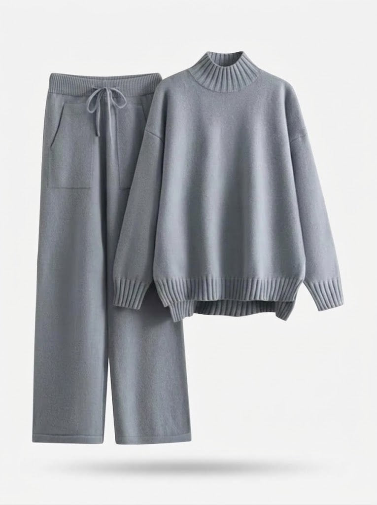 Women's long-sleeve two-piece set with drawstring
