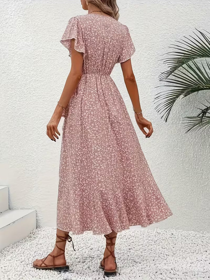 Elara | Flowing, Belly-Skimming Wrap Dress