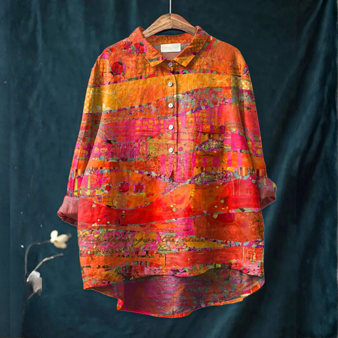 Vanessa - Patterned Linen Shirt