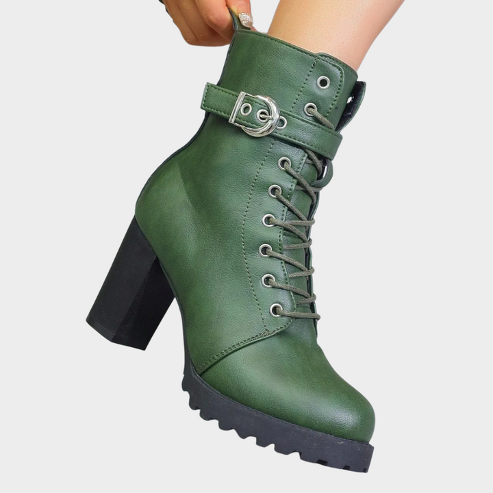 Quinn | Ankle Boots with Flared Heel