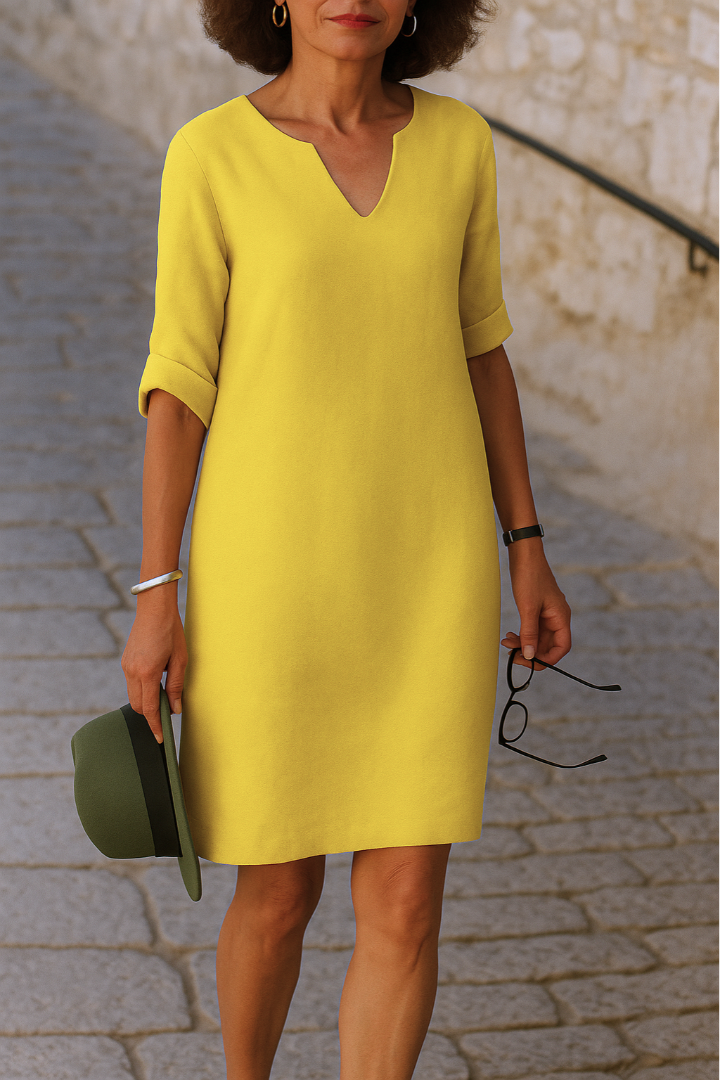 Elvy™ - Elegant V-Neck Dress