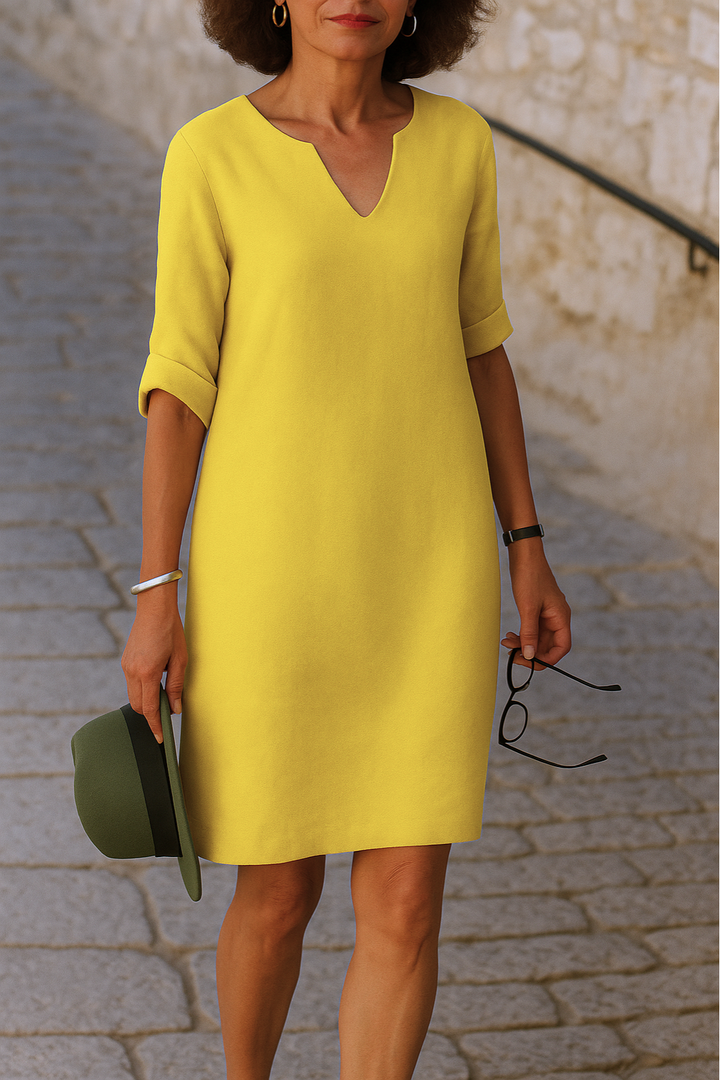 Elvy™ - Elegant V-Neck Dress