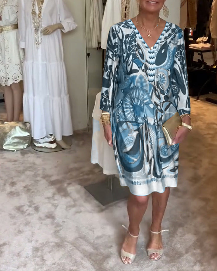 Moonie - Dress with Sun Ray Print
