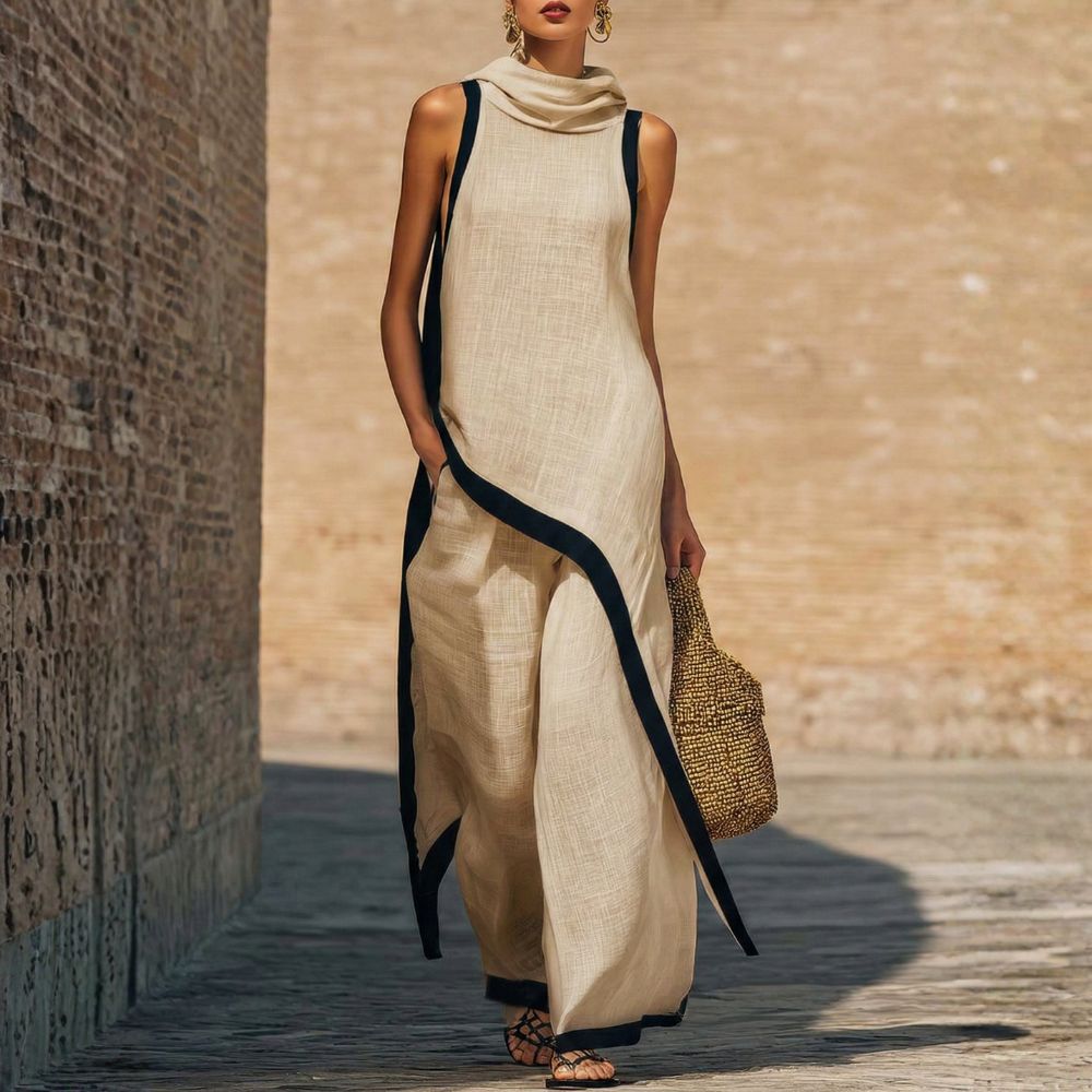 Leonora | Elegant Asymmetrical Wide-Leg Outfit for Women