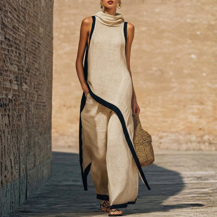 Leonora | Elegant Asymmetrical Wide-Leg Outfit for Women