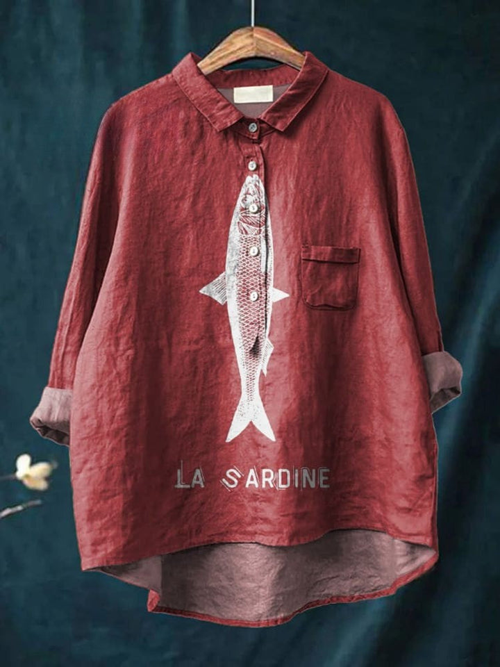 Federica - Patterned Linen Shirt