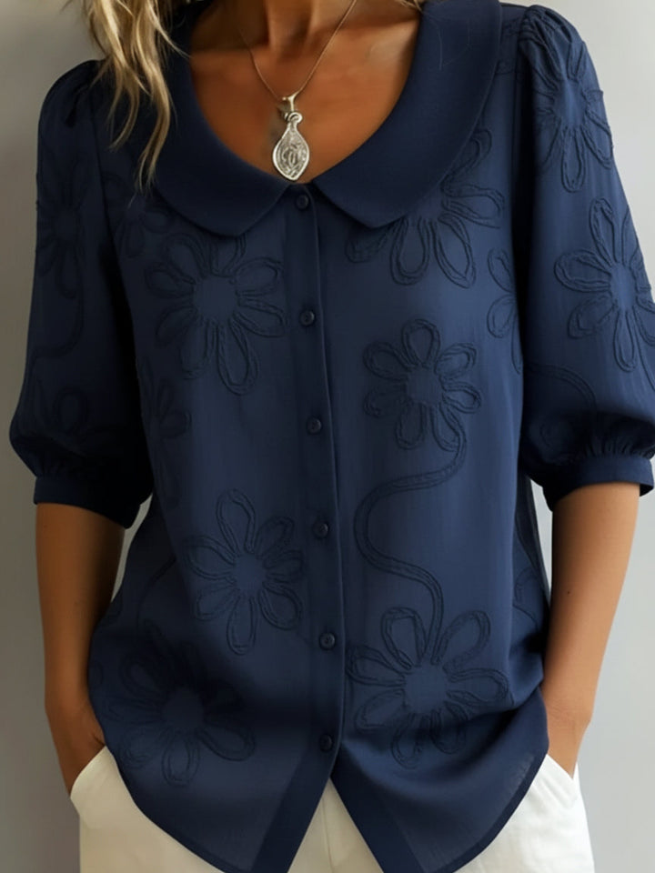 Aurélie™ — Lightweight Blouse with Floral Design for Natural Elegance
