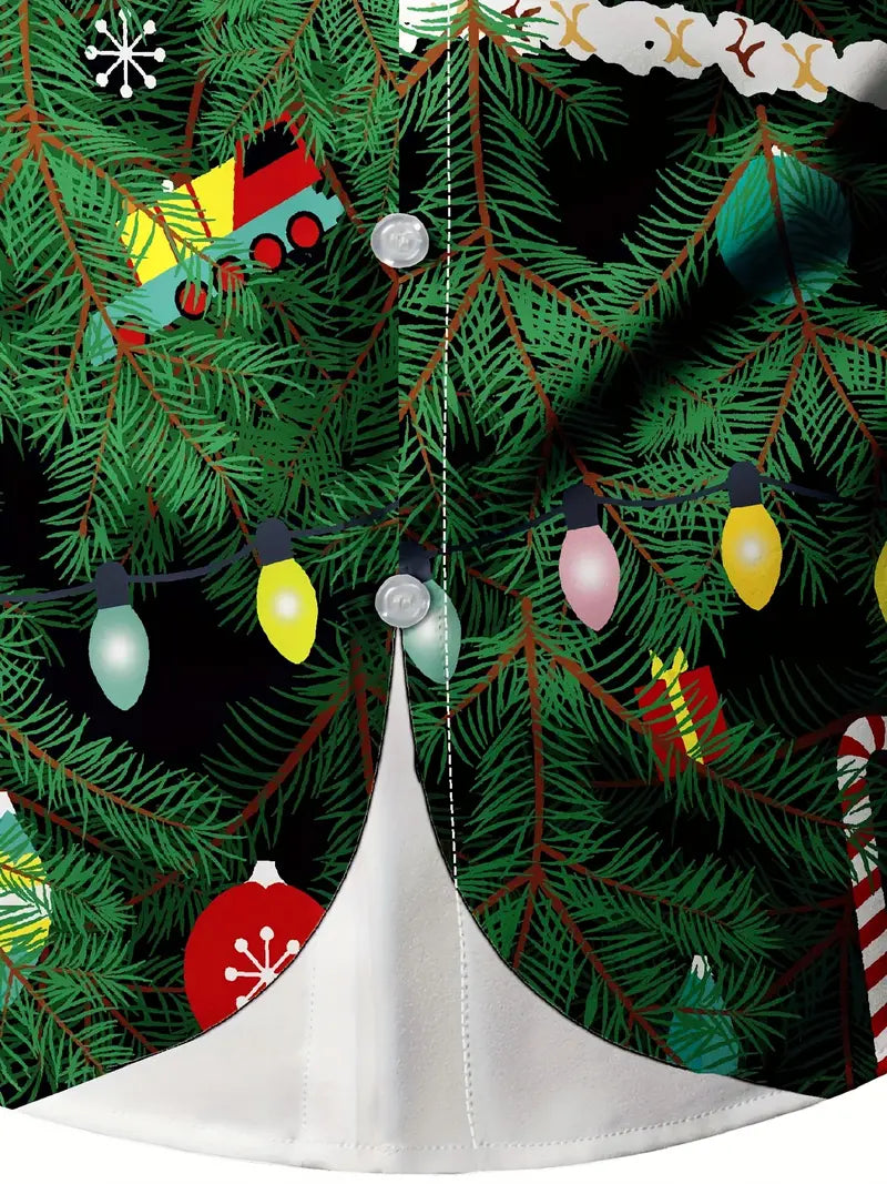 Christmas - Shirt With Tree Pattern