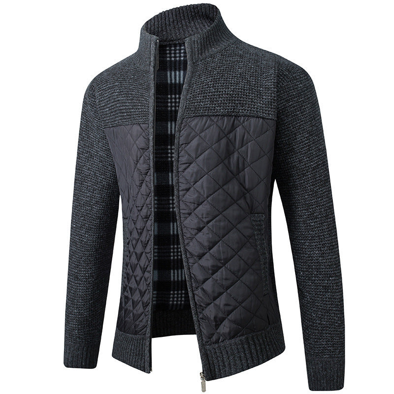 Mason | Men's cardigan with stand-up collar and pockets