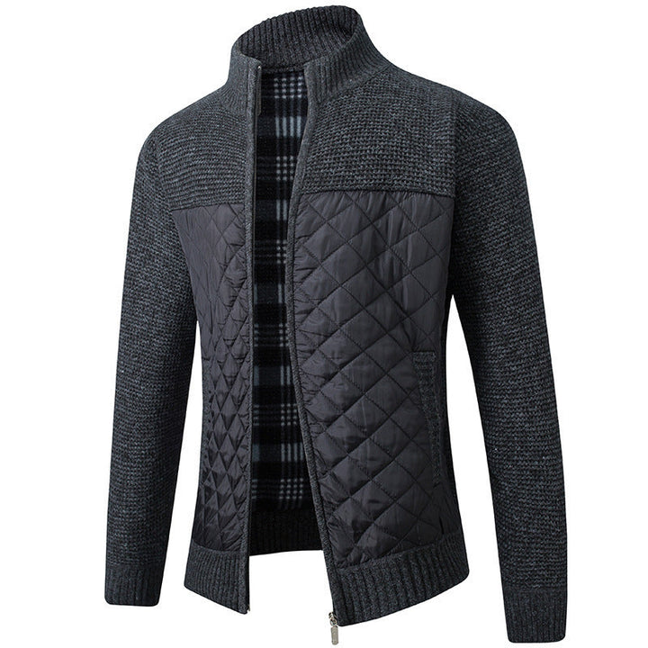 Mason | Men's cardigan with stand-up collar and pockets