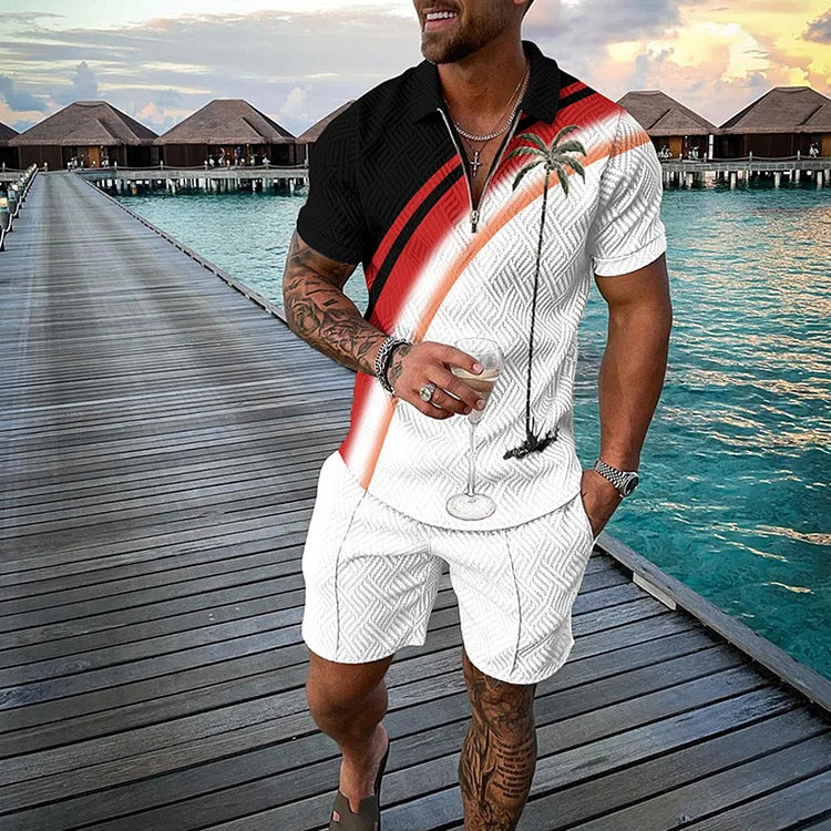 MAX | TROPICANA POLO SHIRT & SHORTS SET