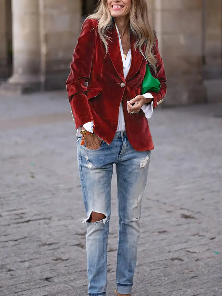 Julissa™ - Elegant Velvet Blazer