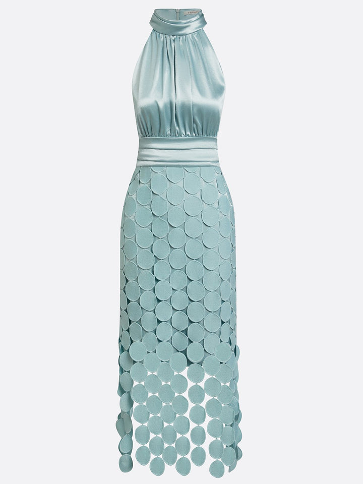 Céline | Damen Halter Midi Kleid