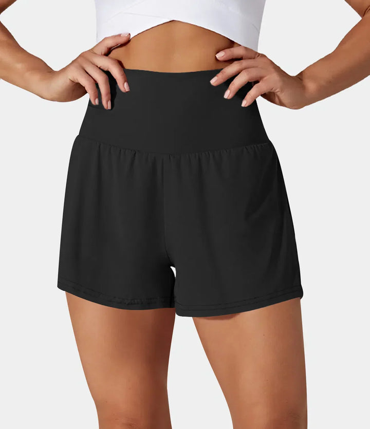 Luigia - 2-in-1 High-Waisted Yoga Shorts