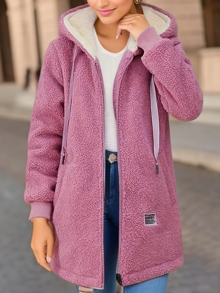 Grace - Winter Hoodie Long Sleeve Drawstring Thermal Coat Autumn