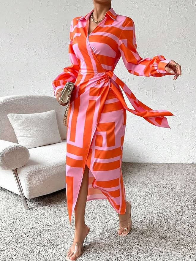 Rita™ - Striking Printed Wrap Dress