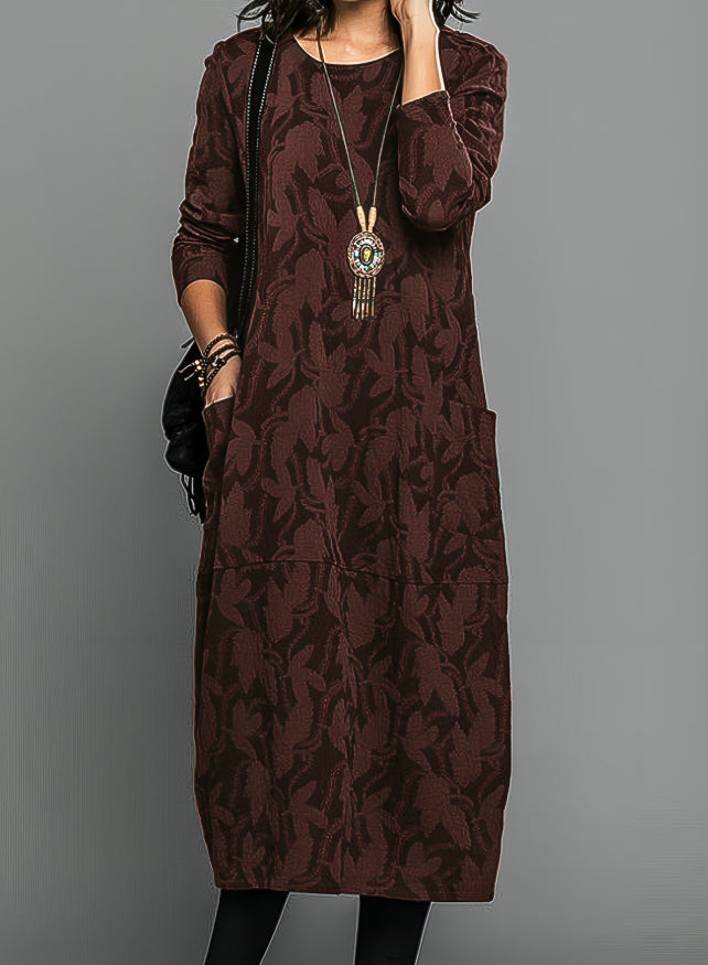 Lea - Casual Round-Neck Winter Dress
