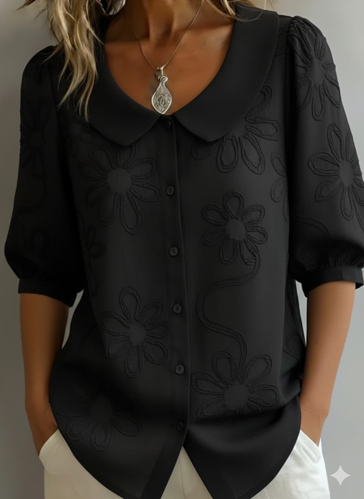 Aurélie™ — Lightweight Blouse with Floral Design for Natural Elegance