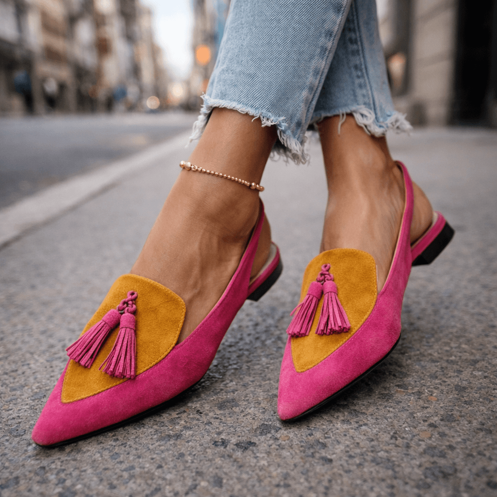 Tassel-Accented Strappy Lorena Sandals