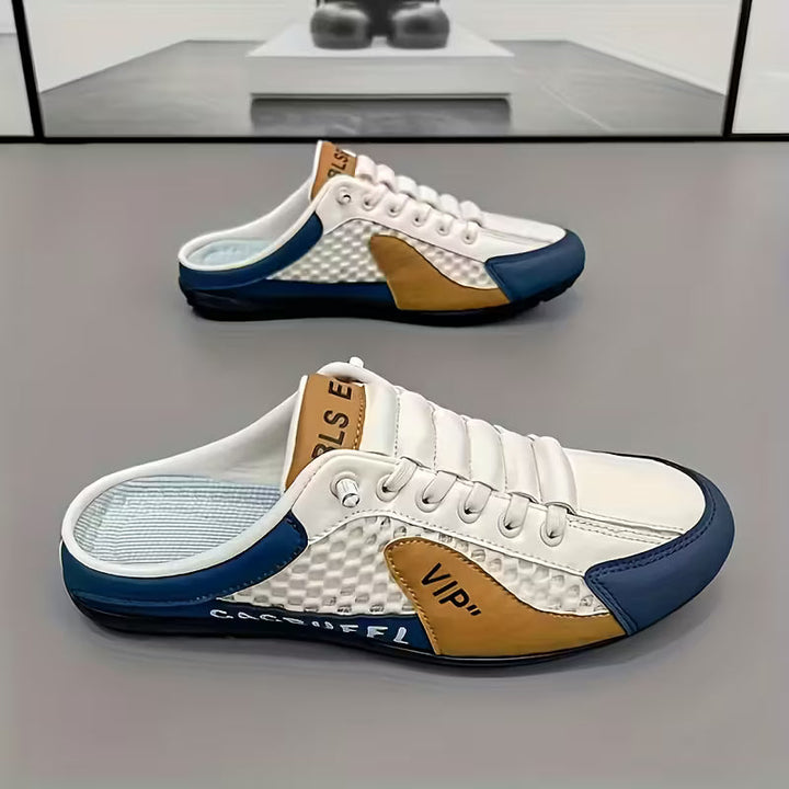 Men's Color-Block Backless Slip-On Sneakers