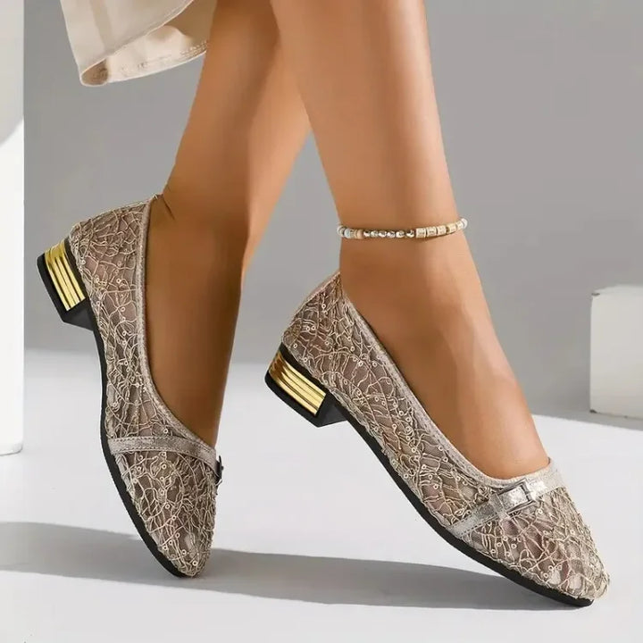 Women's Casual Lace and Mesh Slippers