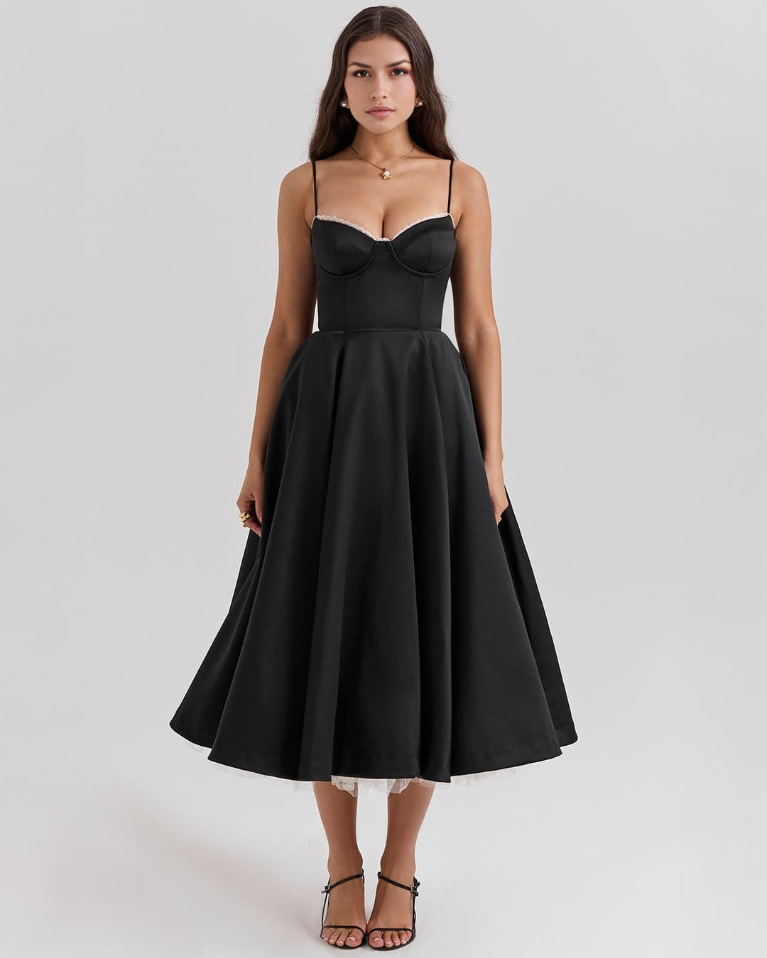 Ophira™ - Elegant Corset Midi Dress
