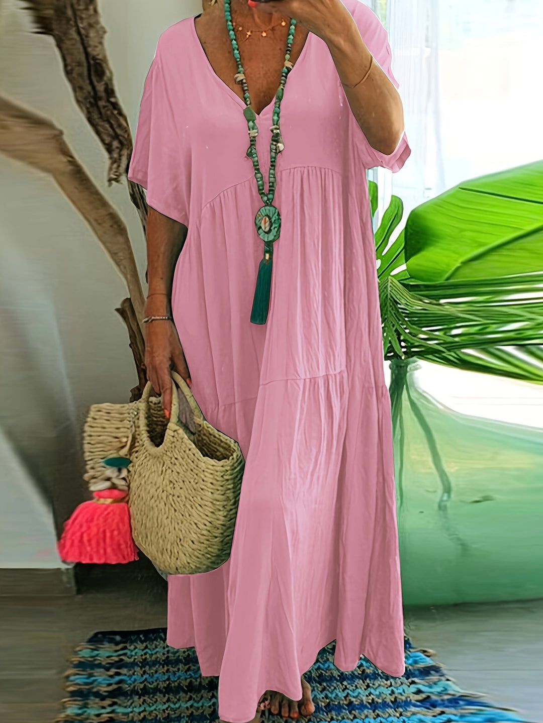 Vida™ - Casual Plus-Size Maxi Dress