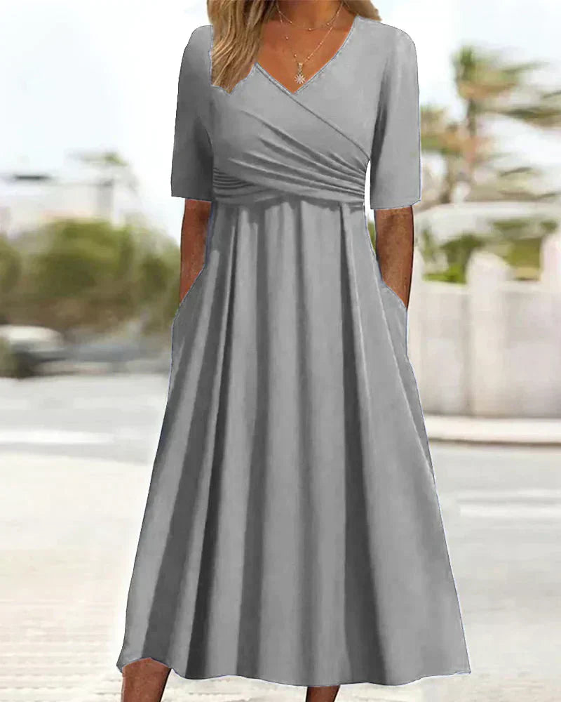 Anna™ - Wrap Dress with Short Sleeves