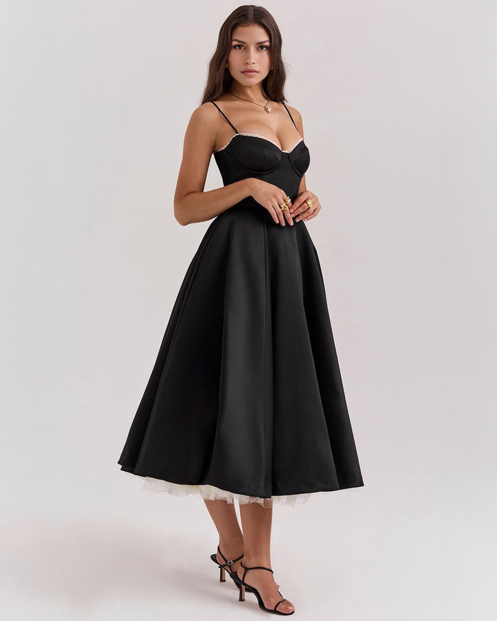 Ophira™ - Elegant Corset Midi Dress