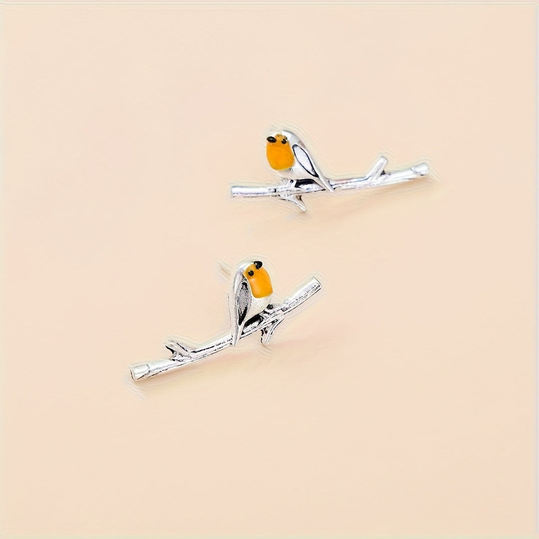 Playful bird-inspired earrings