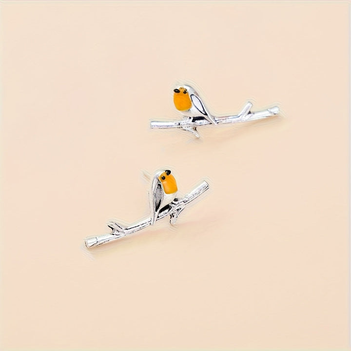 Playful bird-inspired earrings